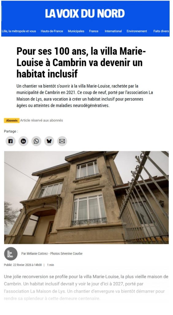 La Voix du Nord La Maison de Lys